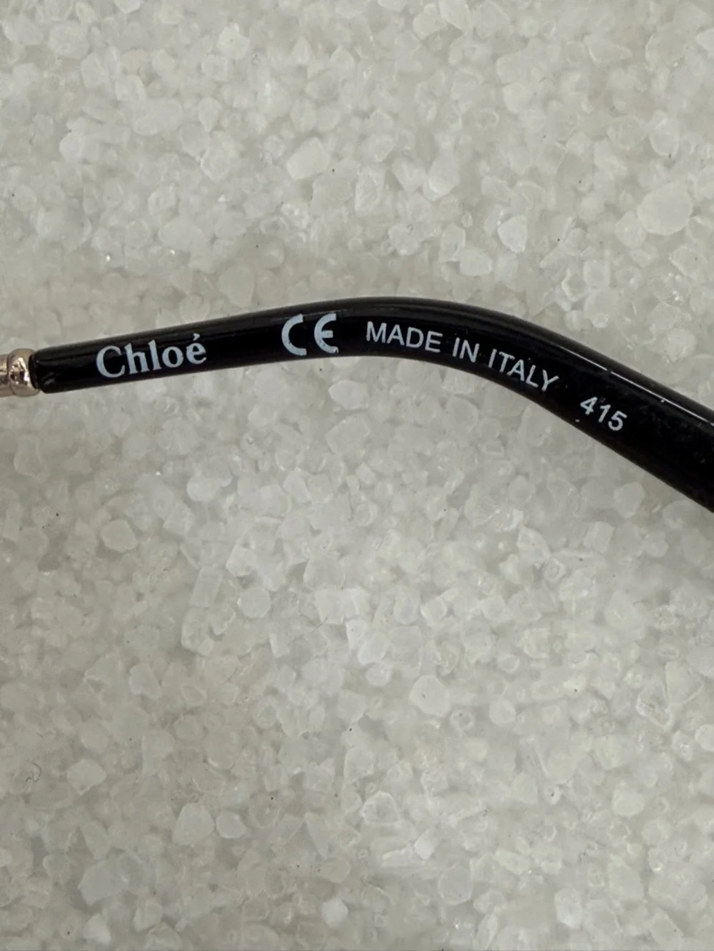 Chloé Black Cat-Eye Eyeglasses with Gold Accents - Picture 3 of 4